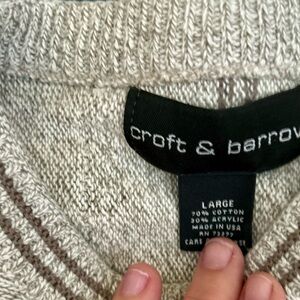 Men’s size large cotton sweater. Cream color.